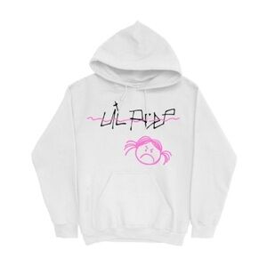 Lil Peep Angry Girl Cry Baby Official Merch White Hoodie